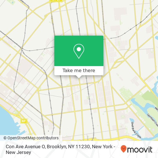 Mapa de Con Ave Avenue O, Brooklyn, NY 11230