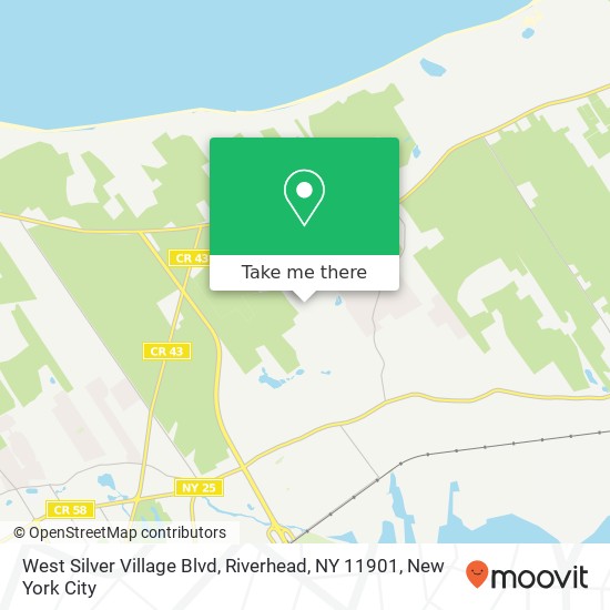 Mapa de West Silver Village Blvd, Riverhead, NY 11901