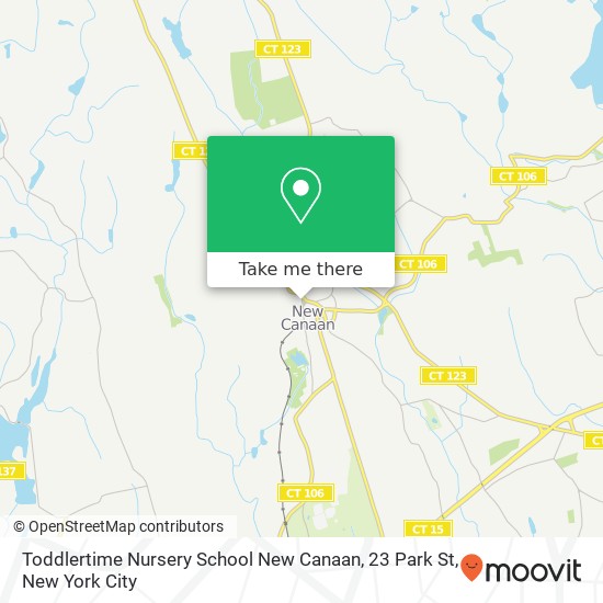 Toddlertime Nursery School New Canaan, 23 Park St map