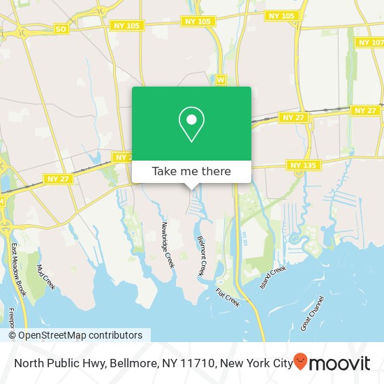Mapa de North Public Hwy, Bellmore, NY 11710