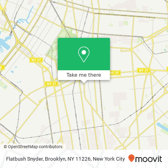 Mapa de Flatbush Snyder, Brooklyn, NY 11226