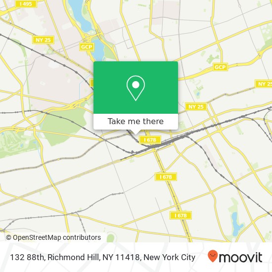 Mapa de 132 88th, Richmond Hill, NY 11418