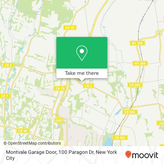 Montvale Garage Door, 100 Paragon Dr map