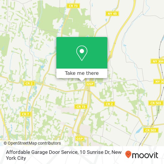 Affordable Garage Door Service, 10 Sunrise Dr map