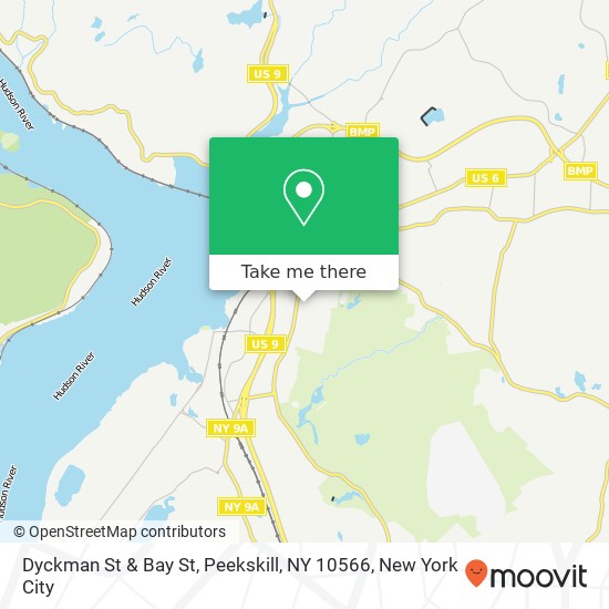 Mapa de Dyckman St & Bay St, Peekskill, NY 10566