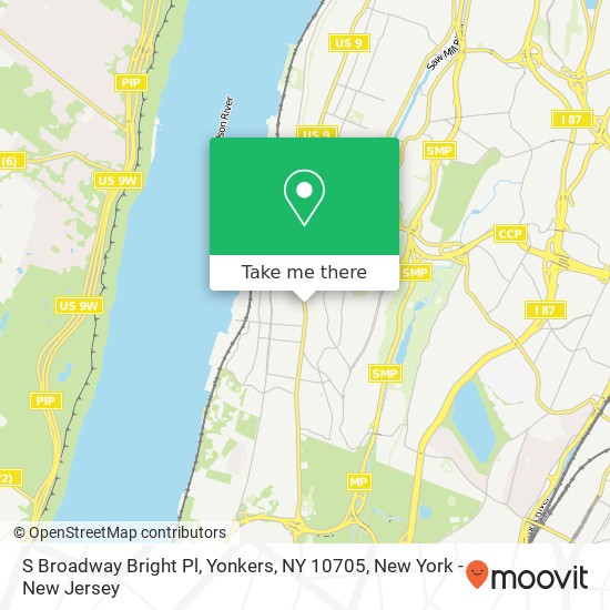 Mapa de S Broadway Bright Pl, Yonkers, NY 10705