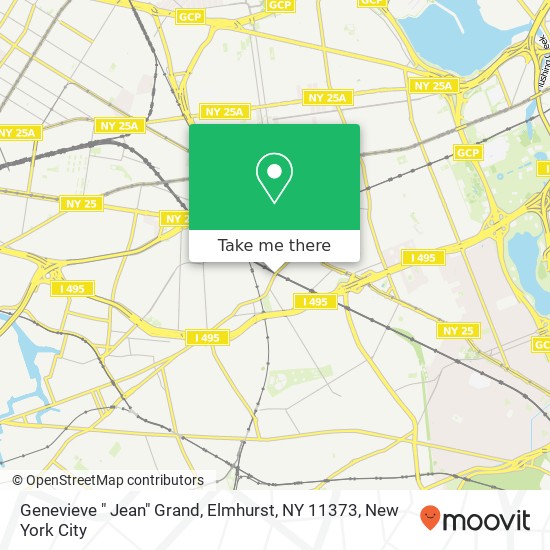 Mapa de Genevieve " Jean" Grand, Elmhurst, NY 11373