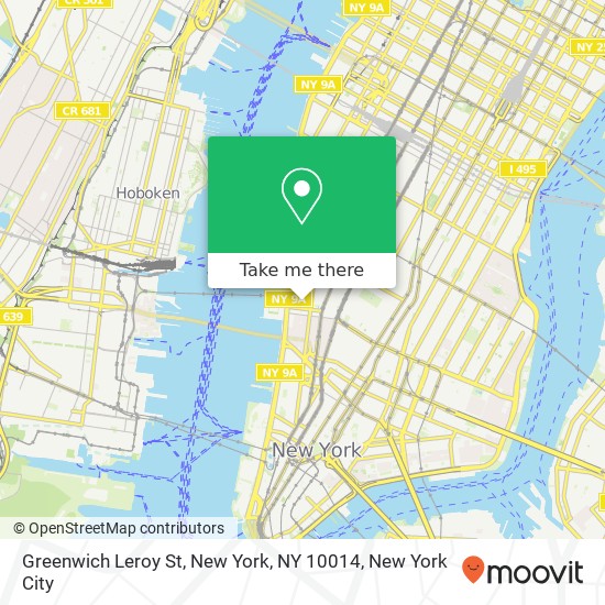 Greenwich Leroy St, New York, NY 10014 map