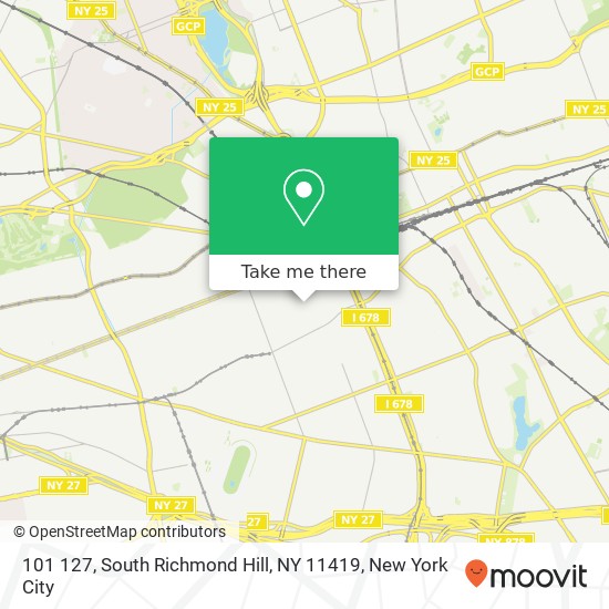 Mapa de 101 127, South Richmond Hill, NY 11419