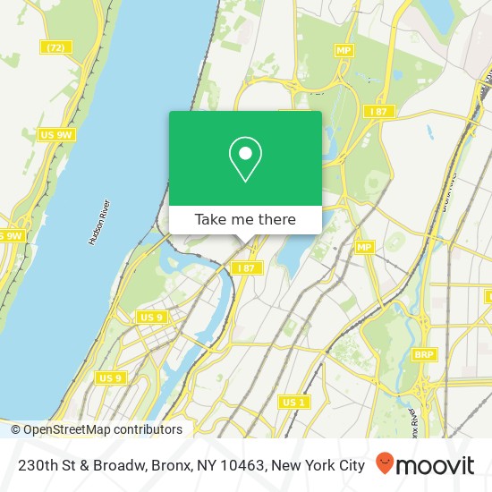 230th St & Broadw, Bronx, NY 10463 map