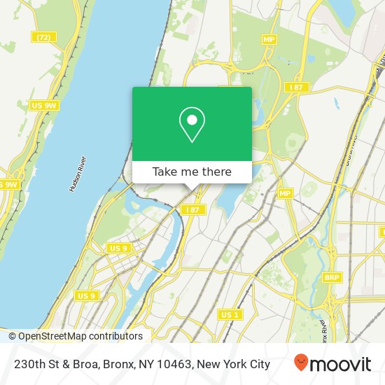 Mapa de 230th St & Broa, Bronx, NY 10463