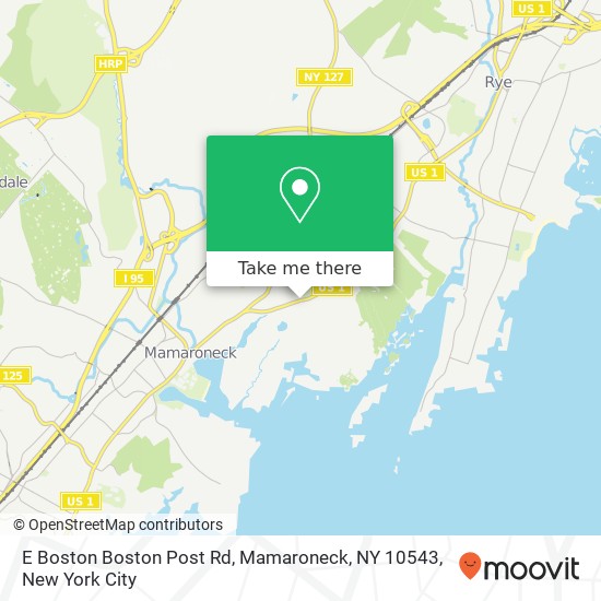 E Boston Boston Post Rd, Mamaroneck, NY 10543 map