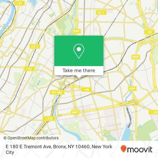 E 180 E Tremont Ave, Bronx, NY 10460 map