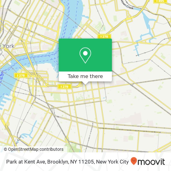 Mapa de Park at Kent Ave, Brooklyn, NY 11205