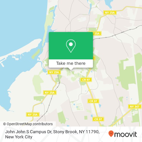 Mapa de John John S Campus Dr, Stony Brook, NY 11790