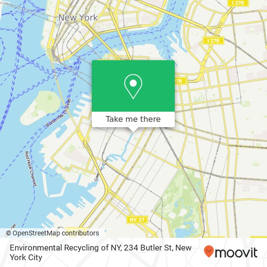Environmental Recycling of NY, 234 Butler St map