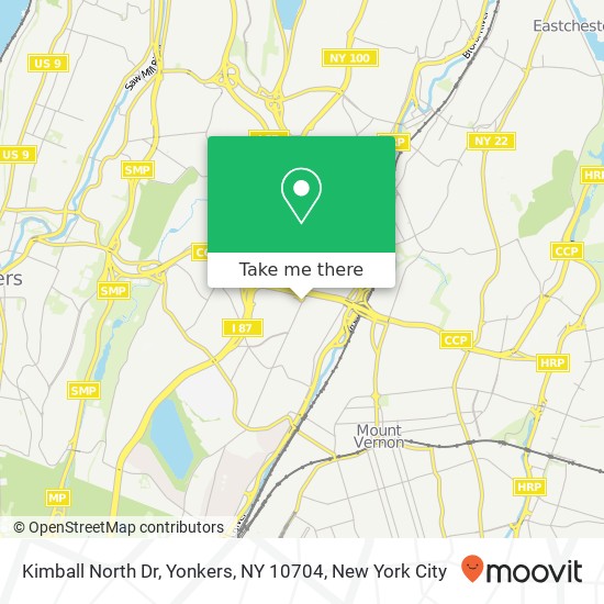 Mapa de Kimball North Dr, Yonkers, NY 10704