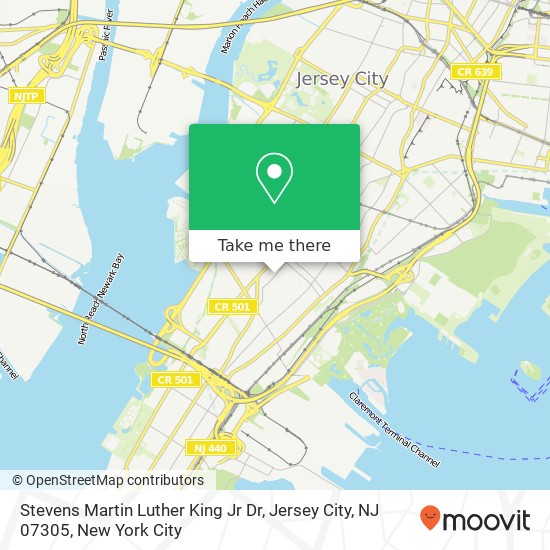 Mapa de Stevens Martin Luther King Jr Dr, Jersey City, NJ 07305