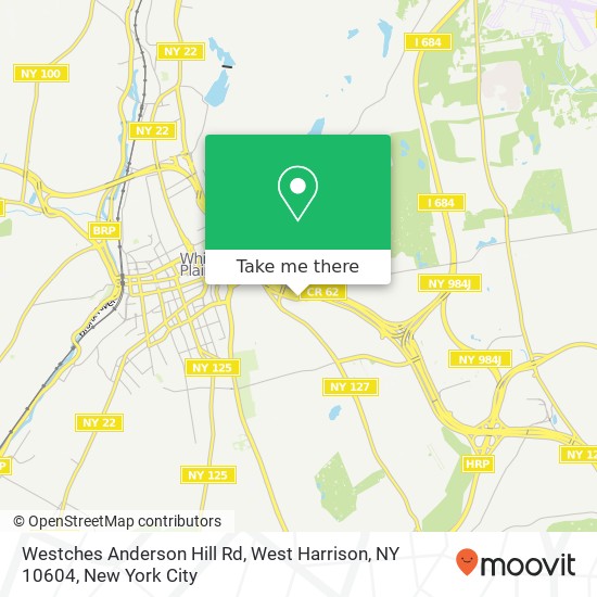 Mapa de Westches Anderson Hill Rd, West Harrison, NY 10604