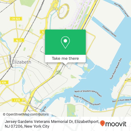 Jersey Gardens Veterans Memorial Dr, Elizabethport, NJ 07206 map