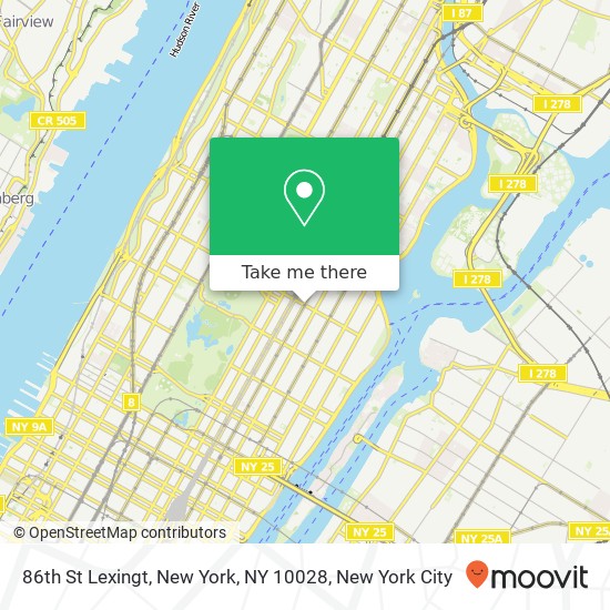 86th St Lexingt, New York, NY 10028 map