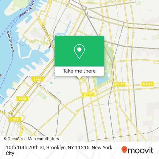 10th 10th 20th St, Brooklyn, NY 11215 map