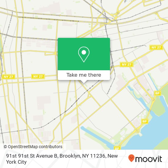 Mapa de 91st 91st St Avenue B, Brooklyn, NY 11236