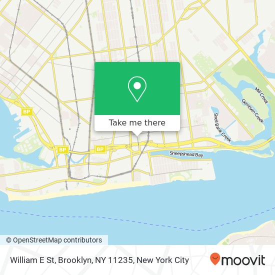 Mapa de William E St, Brooklyn, NY 11235