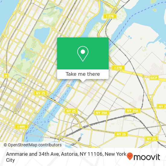 Mapa de Annmarie and 34th Ave, Astoria, NY 11106