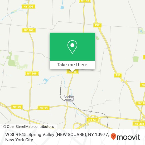 Mapa de W St RT-45, Spring Valley (NEW SQUARE), NY 10977