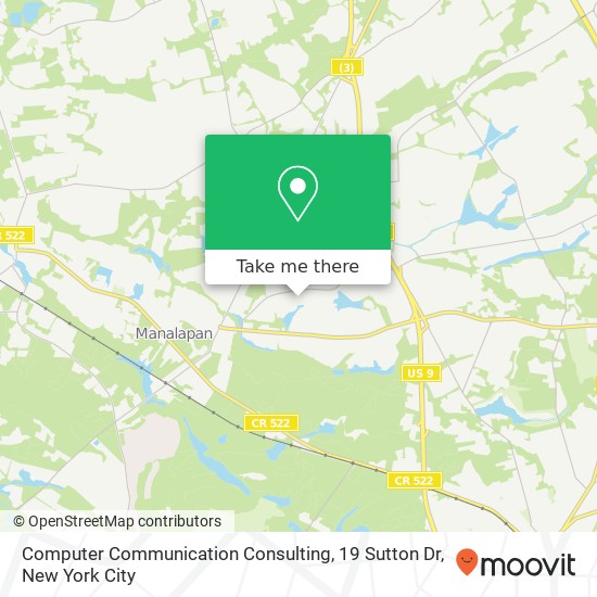 Mapa de Computer Communication Consulting, 19 Sutton Dr