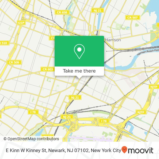 E Kinn W Kinney St, Newark, NJ 07102 map