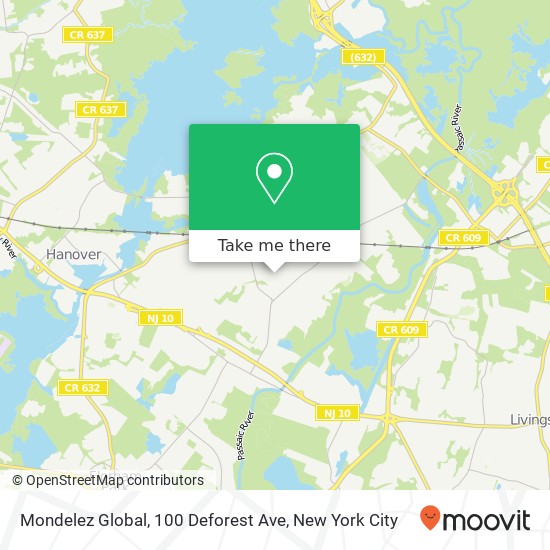 Mondelez Global, 100 Deforest Ave map