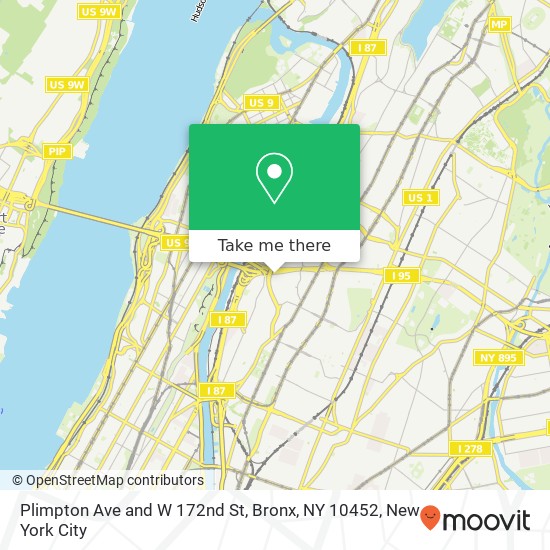 Plimpton Ave and W 172nd St, Bronx, NY 10452 map