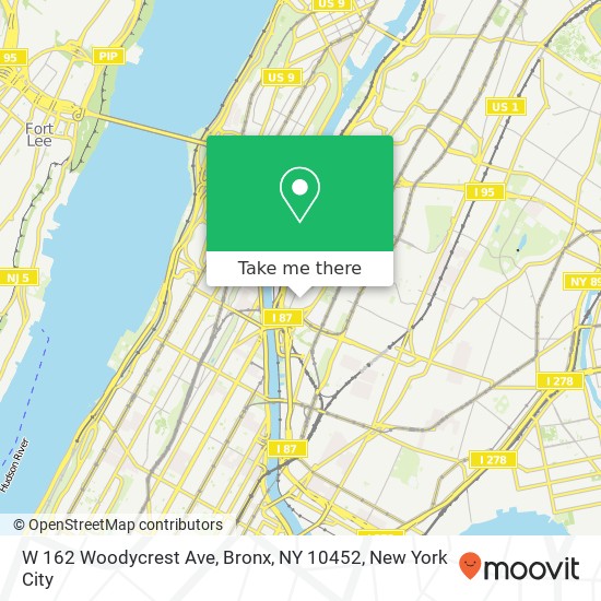 W 162 Woodycrest Ave, Bronx, NY 10452 map