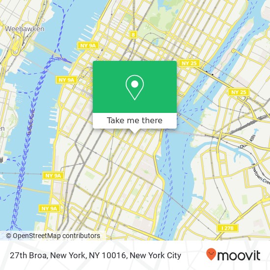 27th Broa, New York, NY 10016 map