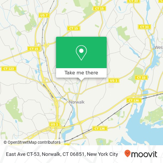 East Ave CT-53, Norwalk, CT 06851 map