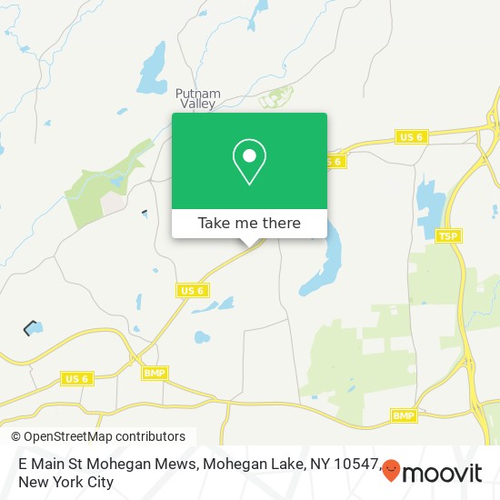 Mapa de E Main St Mohegan Mews, Mohegan Lake, NY 10547