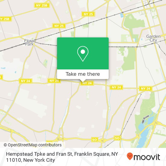 Mapa de Hempstead Tpke and Fran St, Franklin Square, NY 11010