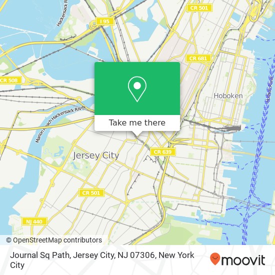 Mapa de Journal Sq Path, Jersey City, NJ 07306