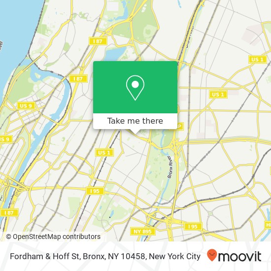 Mapa de Fordham & Hoff St, Bronx, NY 10458