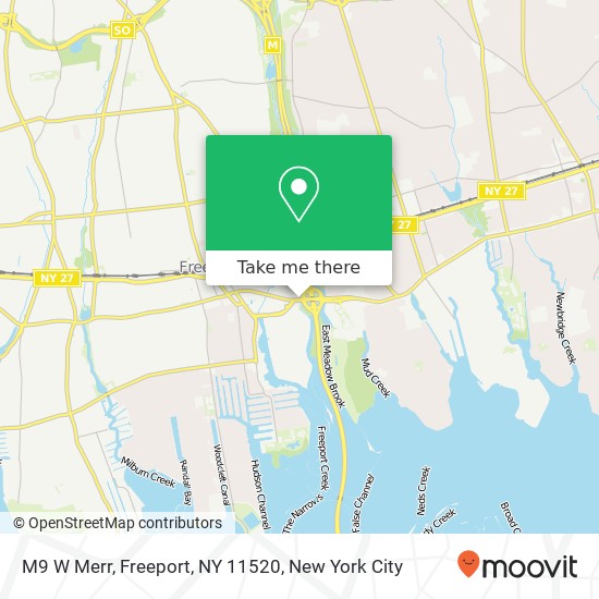 Mapa de M9 W Merr, Freeport, NY 11520
