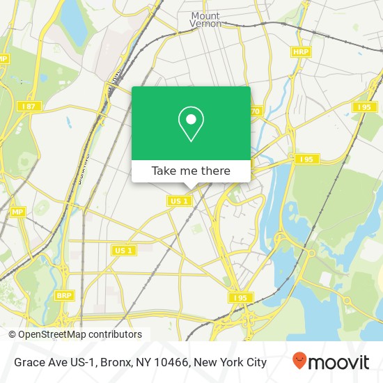 Grace Ave US-1, Bronx, NY 10466 map