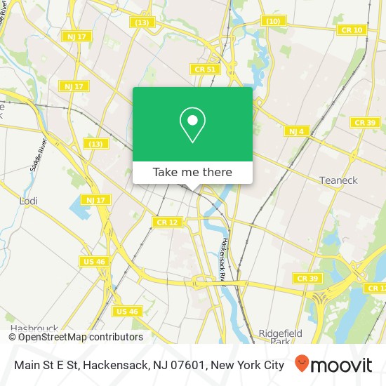 Main St E St, Hackensack, NJ 07601 map