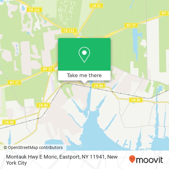 Mapa de Montauk Hwy E Moric, Eastport, NY 11941