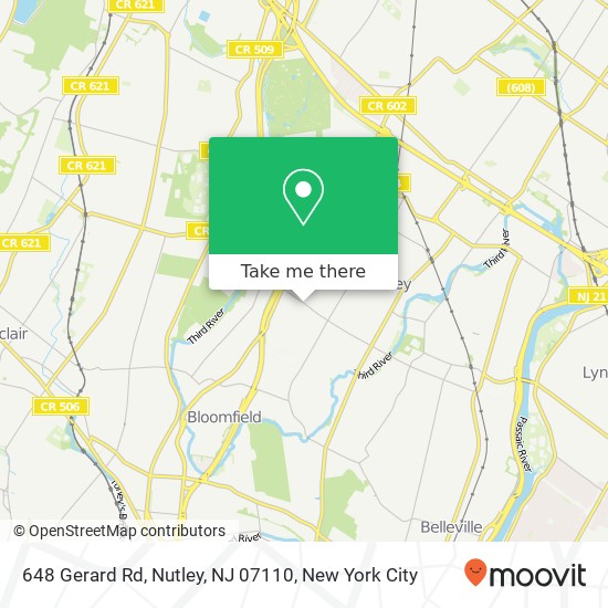 648 Gerard Rd, Nutley, NJ 07110 map
