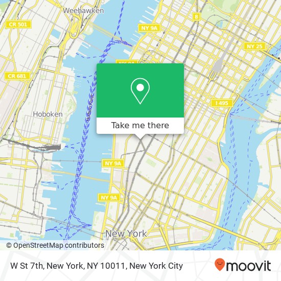 Mapa de W St 7th, New York, NY 10011