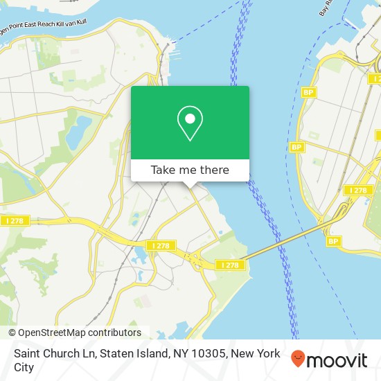 Mapa de Saint Church Ln, Staten Island, NY 10305