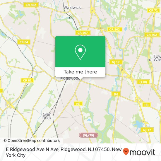 E Ridgewood Ave N Ave, Ridgewood, NJ 07450 map