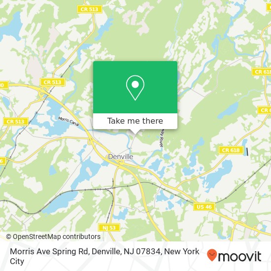 Mapa de Morris Ave Spring Rd, Denville, NJ 07834